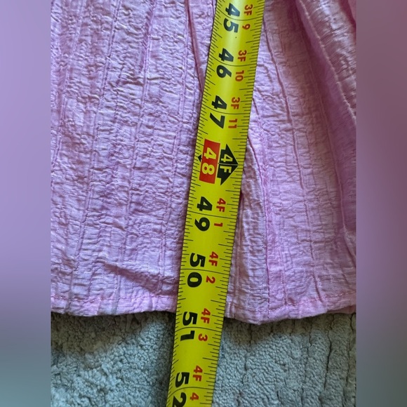 French Connection Pink Aleska Textured Halter Neck Sleeveless Midi Dress Large - Picture 9 of 9